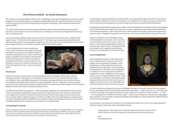 Method Statement Artist The Picture Method - Artist Statement - Milostate