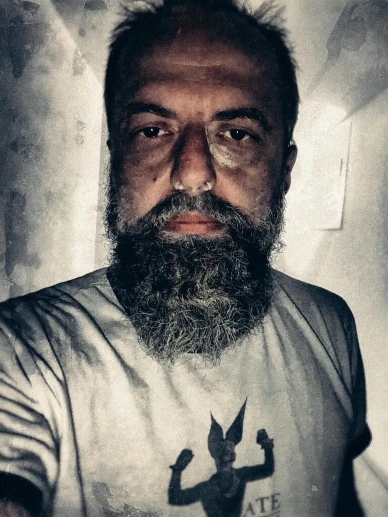 Artist Milo Dlouhy in Dust
