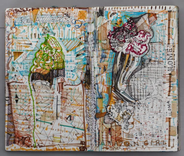 Buddhist Sketchbook pages 20 & 21