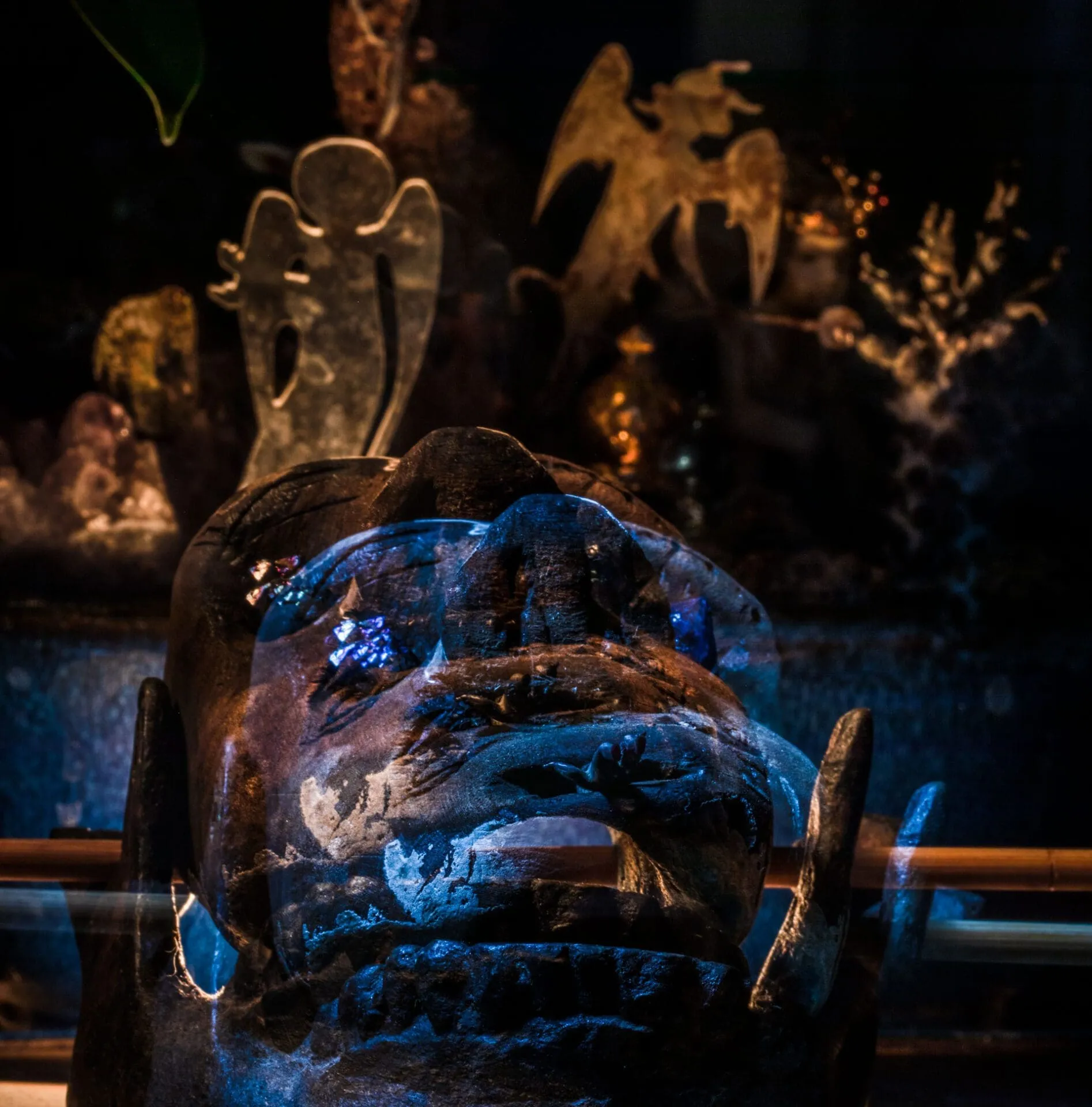 Enlightened mask in dark
