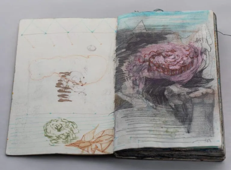Dust & Rose - Buddhist Sketchbook pages 4 & 5