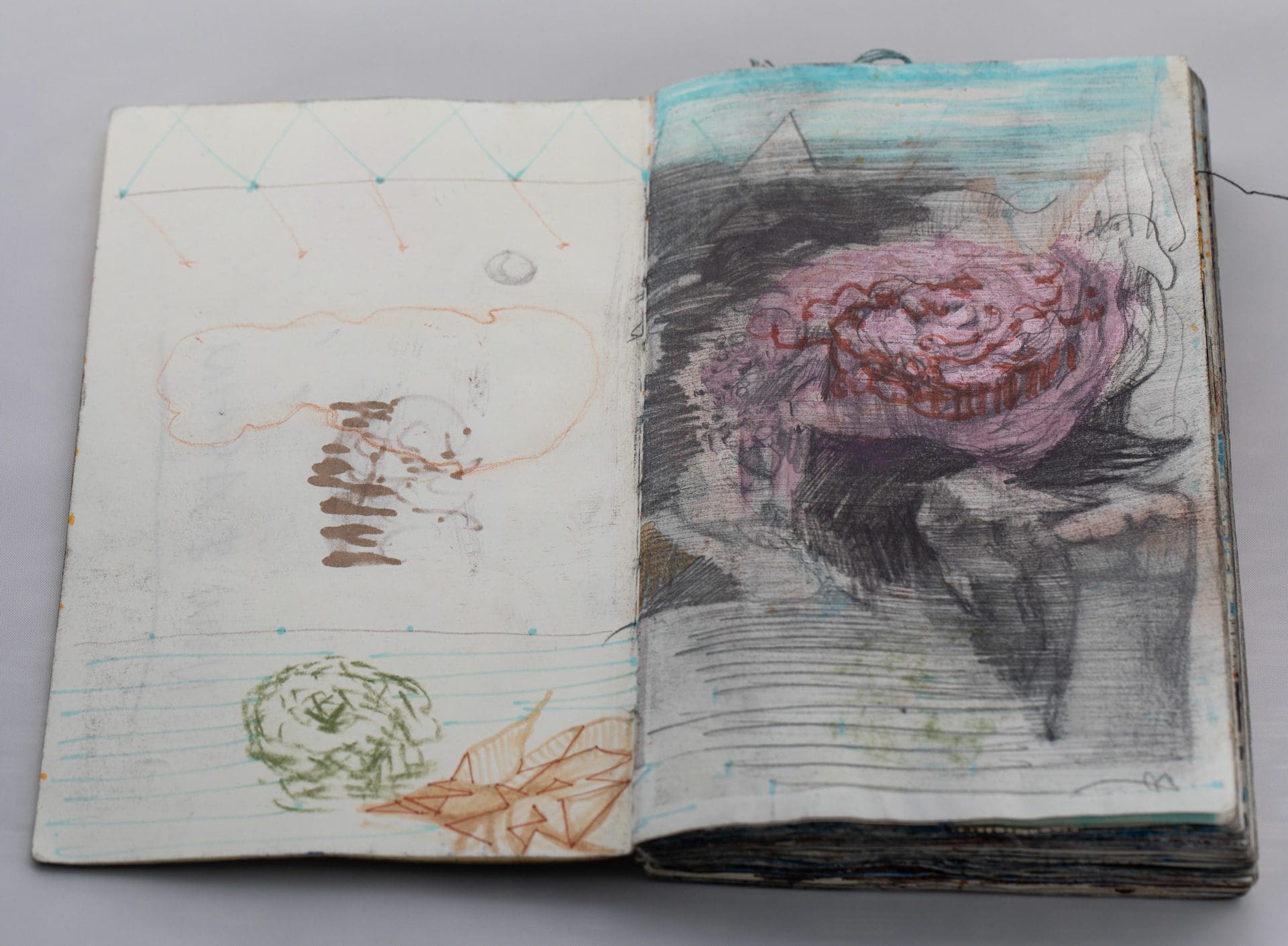 Dust & Rose - Buddhist Sketchbook pages 4 & 5