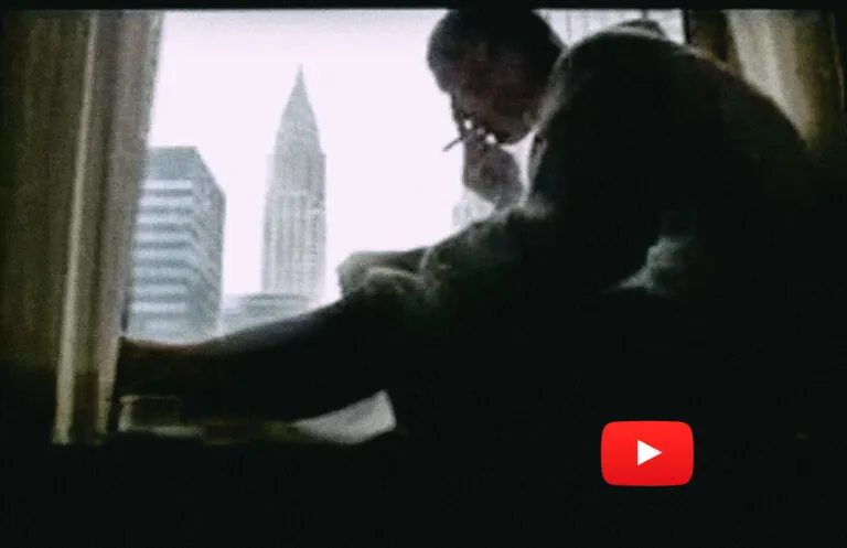 Milo smoking at the Waldarf Hotel in NY City